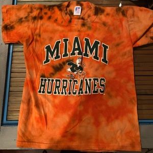 NWT Miami hurricanes tie dye short sleeve t shirt